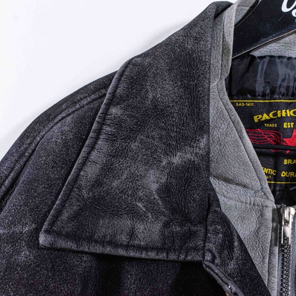 Pacific Flyer Embroidered Varsity Jacket Faux Suede XXL VTG 90s Streetwear - Picture 12 of 16